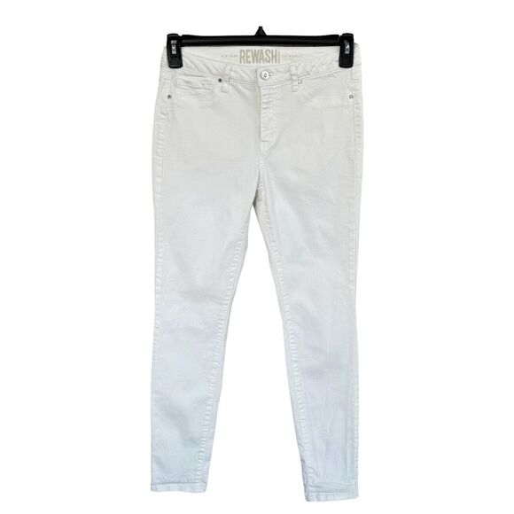 ReWash Junior SZ 9/29 Skinny Jeans Mid-Rise Stretch Pockets Zip-Fly White Womens - Picture 1 of 9